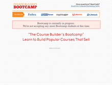 Tablet Screenshot of coursebuildersbootcamp.com